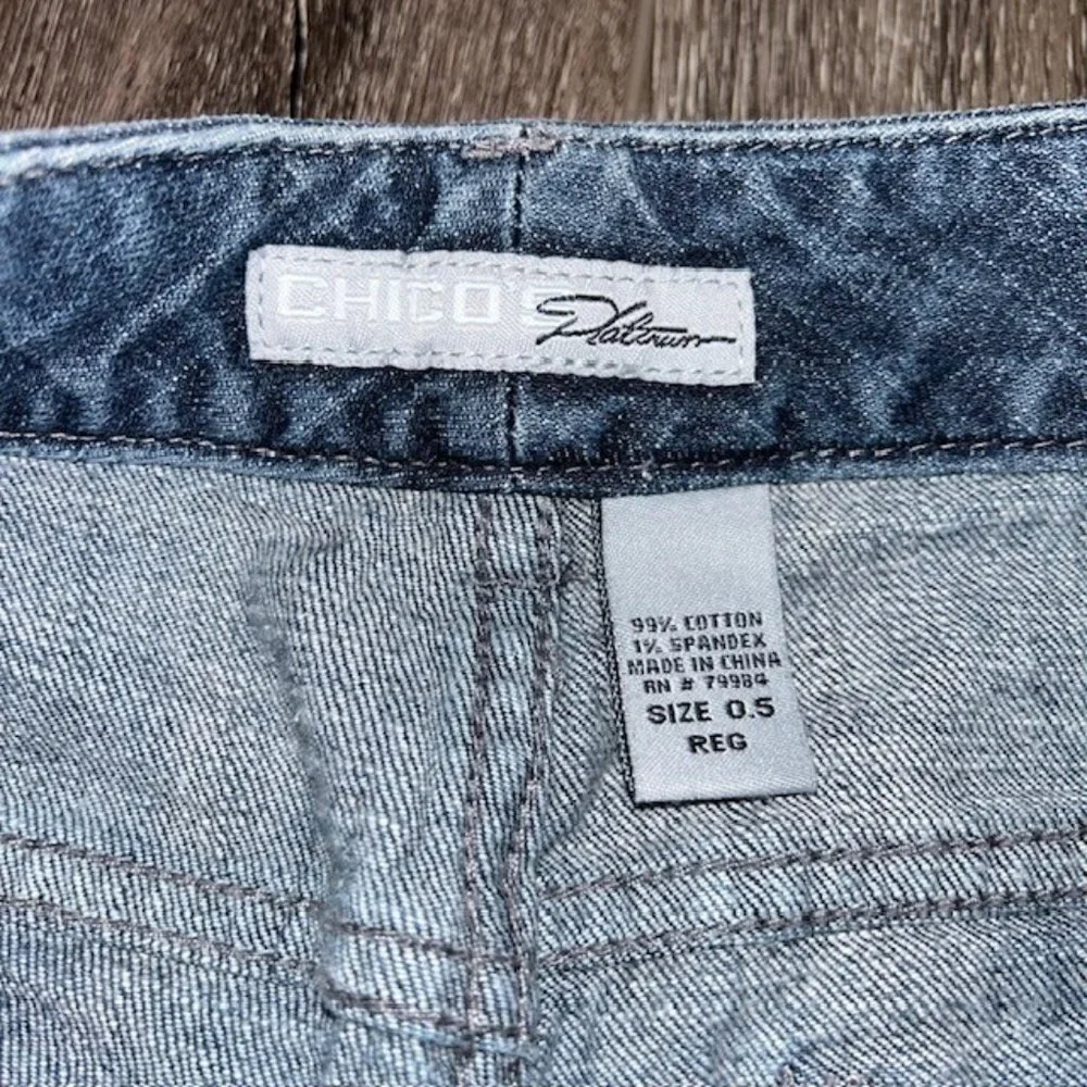 Chico's Ultimate Fit Boot Leg Medium Wash Platinum Jeans Chicos size 0.5 30x30 - Picture 3 of 6